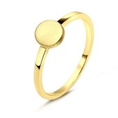 Gold Plated Silver Ring Bend Matt Designed NSR-2784-C-GP